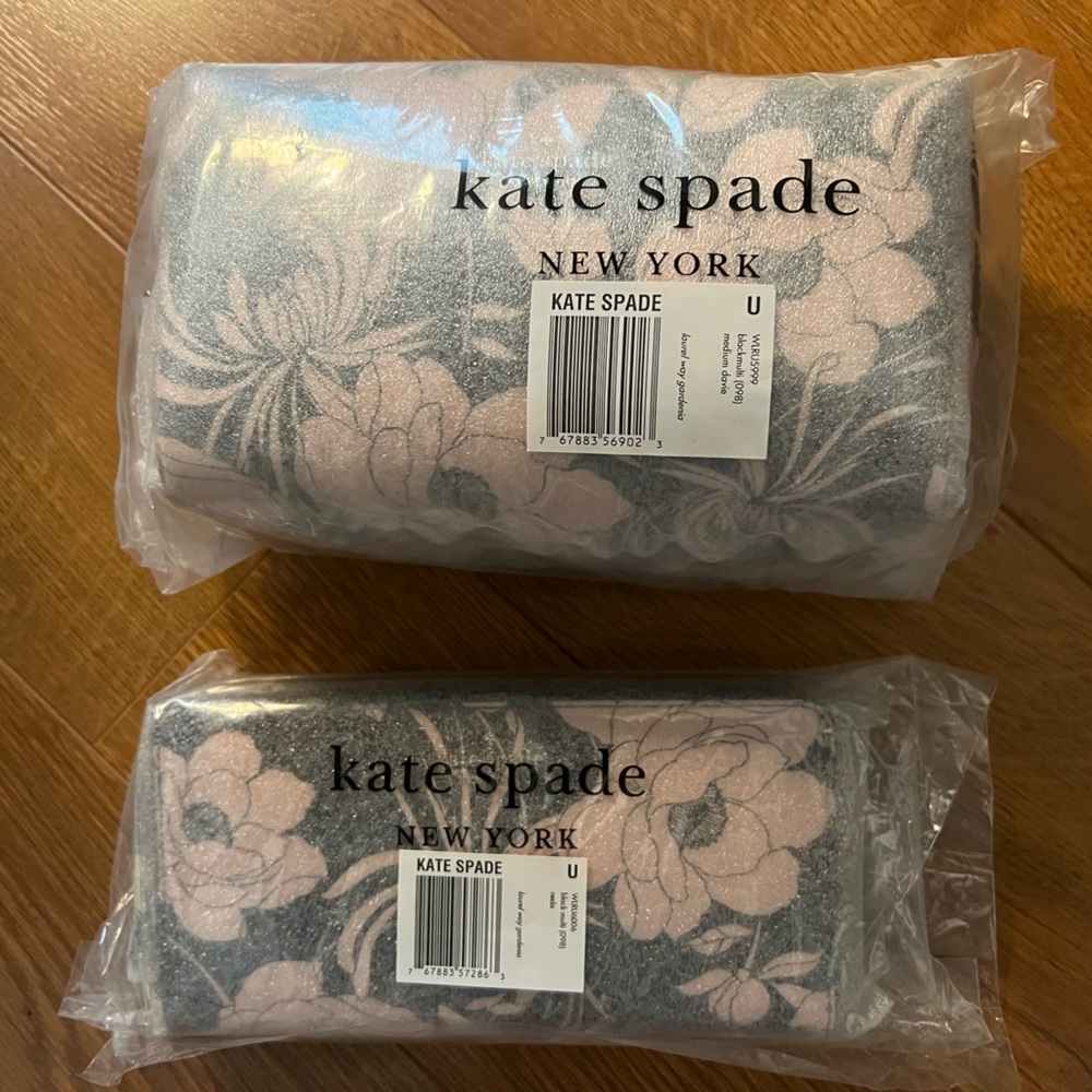 NWT Kate spade laurel way gardenia wallet and toiletry bag